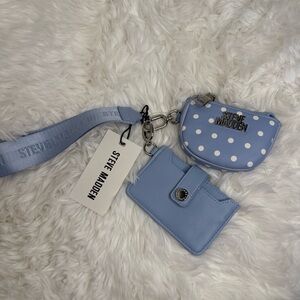 Steve Madden Blue 2PC Credit Card & Coin Pouch Set 💙